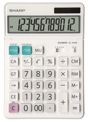 Sharp Miniräknare EL-340W, 12 siffror