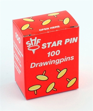 Svenska Häftstift Ritstift Star Pin blankt stål (100)
