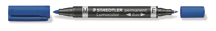 Staedtler Marker Lumocolor Duo Perm 0,6-1,5 mm blå