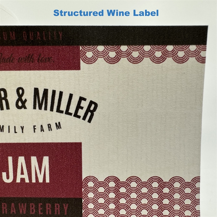 Strukturerad vinetikett test rulle - 4 meter