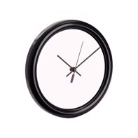 Unisub Wall Clock Kit, Round Gloss White Hardboard - Ø206,4 x 3,18 mm