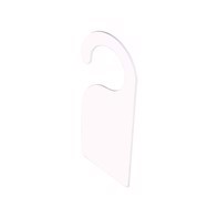 Unisub Door Hanger 2 Sided Gloss White FRP - 101,6 x 228,6 x 2,29 mm