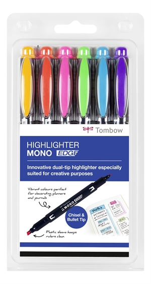 Tombow Highlighter penna MONO edge set ass (6)