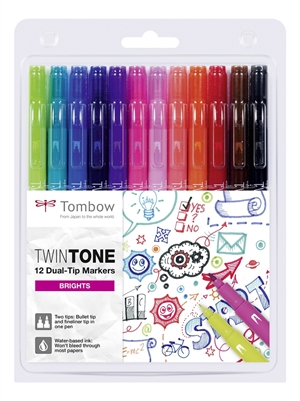 Tombow Marker TwinTone bright 0,3/0,8 (12)