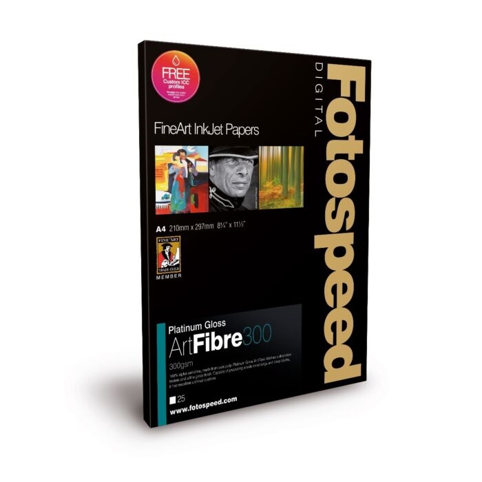 Fotospeed Platinum Gloss Art Fibre 300 g/m² - A4, 25 ark