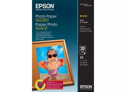 Epson Fotopapper Glansigt 200 g/m² - A3 - 20 ark