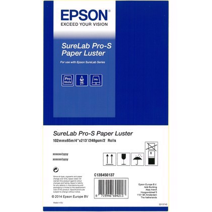 Epson SureLab Pro-S Paper Luster BP 3,5" x 65 meter 4 rullar