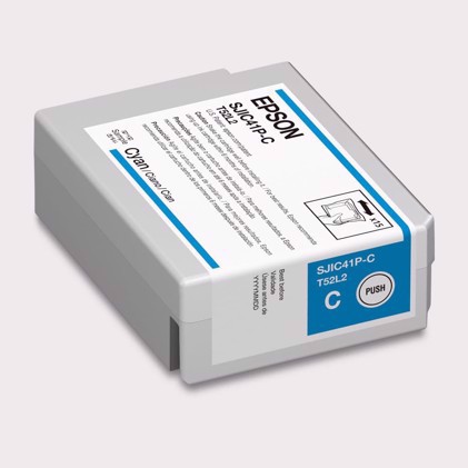 Epson Cyan bläckpatron för Epson C4000 - 50 ml (SJIC41P-C)