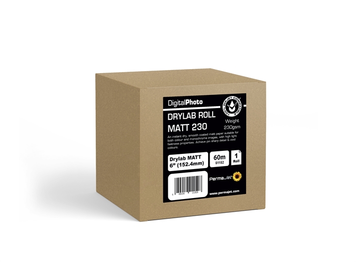 Permajet P75 Matt Drylab Rulle 240 g/m² - 6\'\' x 60 meter