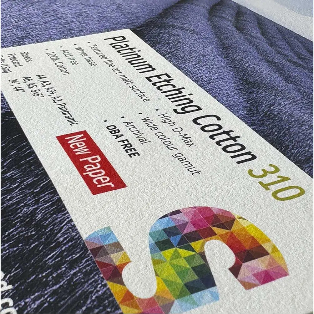 Platinaetsning Bomull 310 g/m²